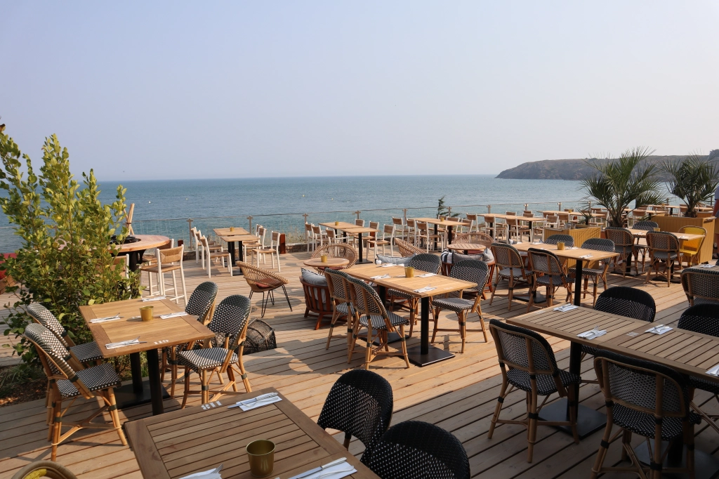 Vue de la terrasse en été